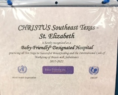 Baby Friendly Certificate
